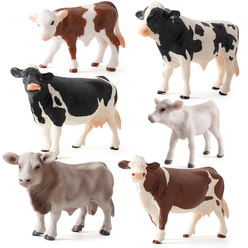 Picture of Children's solid simulation animal model cow cattle ranch solid poultry static toy ornaments