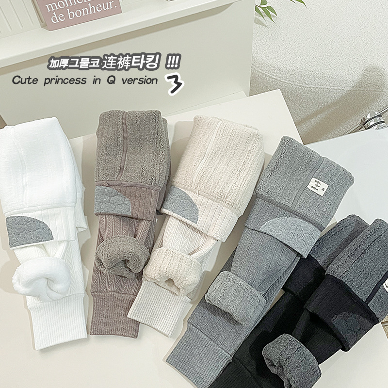 Picture of 1561 children's leggings wholesale 23 autumn and winter fleece-lined thick leggings warm Class A Girls' High Waist cropped pants