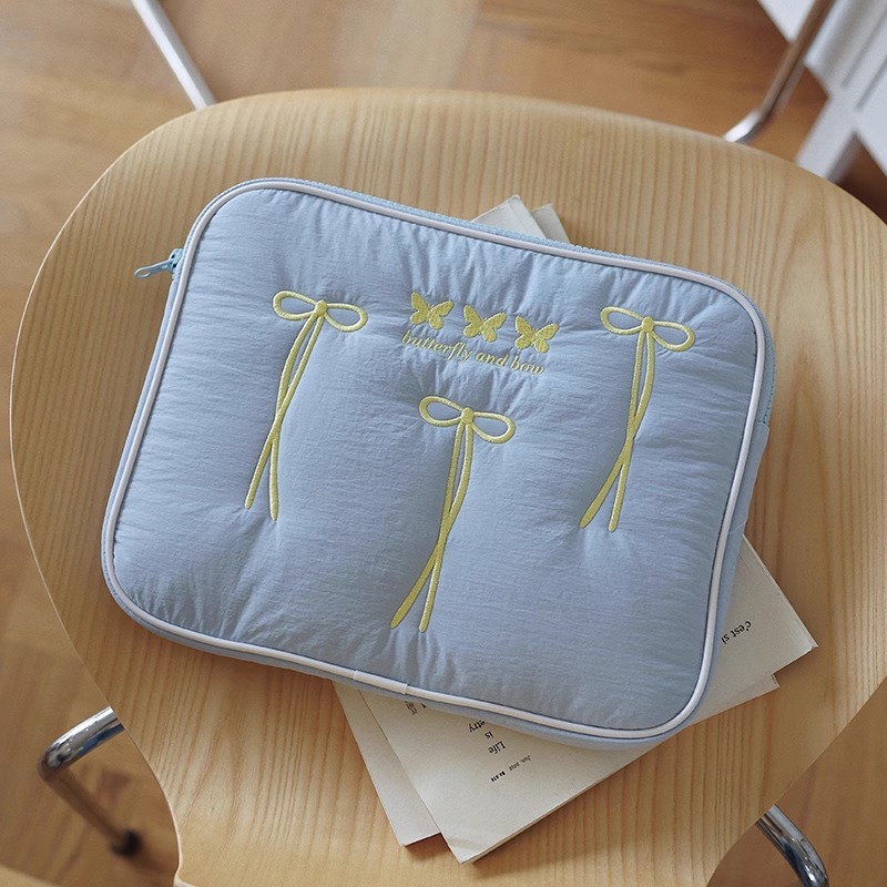 Picture of K-Style Satchel 14inch Laptop Bag 2025 Cute Butterfly Embroider iPad Cosmetics Bag 11inch Flat Bag
