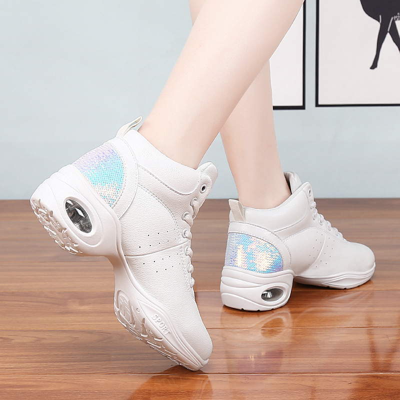 Picture of Cocado Autumn Dance Shoes Women's Leather Soft Sole Ghost Step Sailor Dance Shoes Women's Square Dance Women's Shoes Sports Shoes