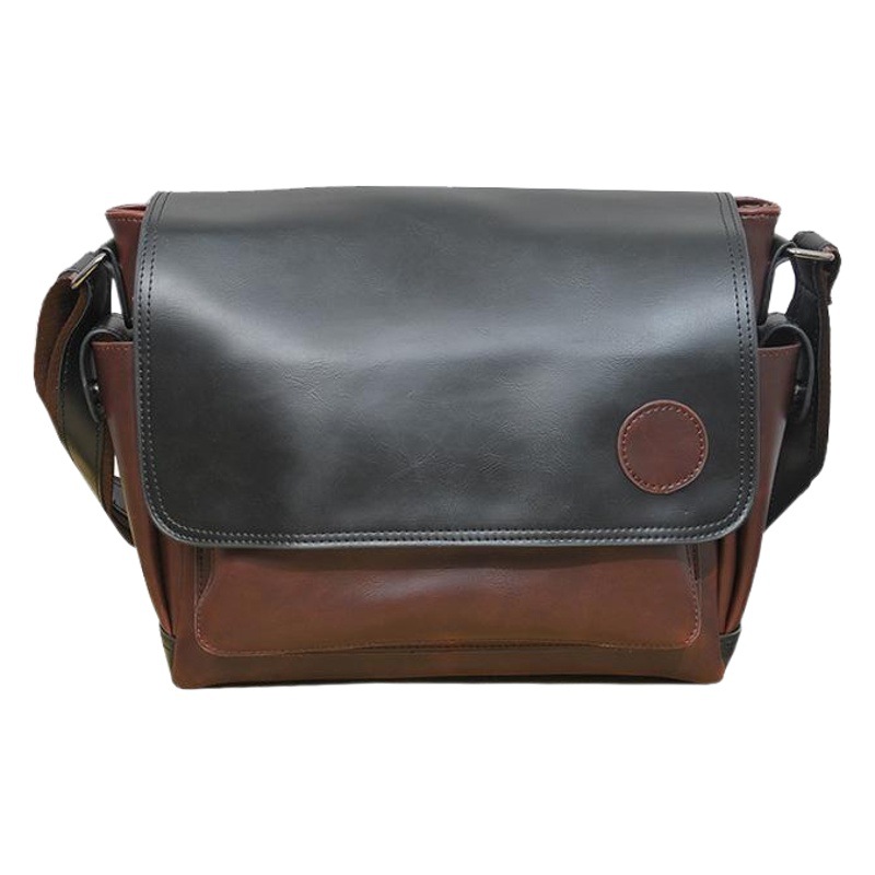 Cover Design Crazy Horse Leather Korean Style Cross-Body Trendyy Men's Bag Shoulder Bag Retro Crossbody Bag Casual Men's Bag