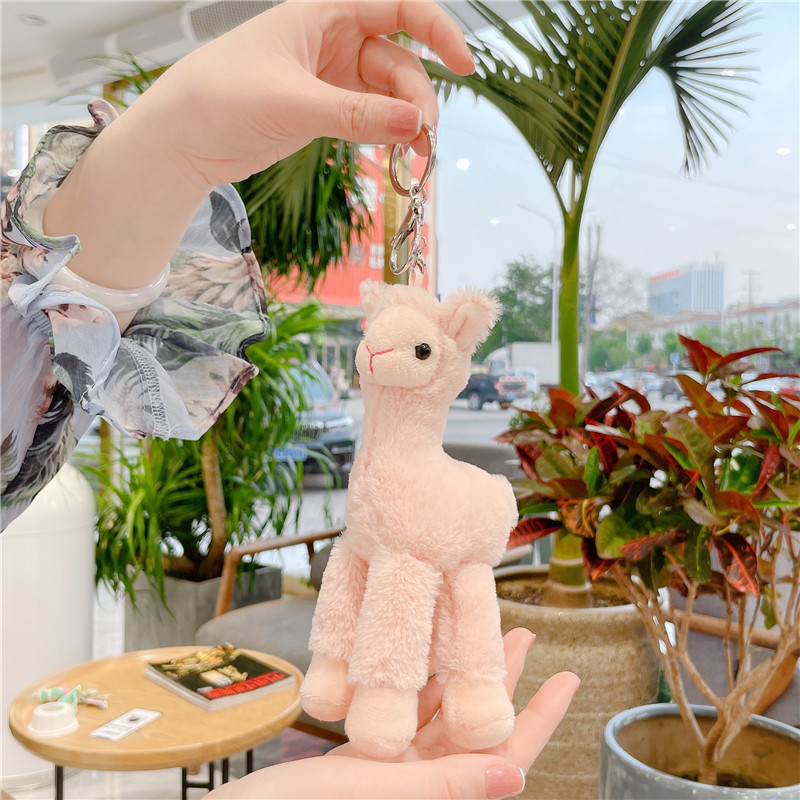 Picture of Cross-border net red cute alpaca pendant cute doll plush toy mini doll bag hanging buckle women's wholesale
