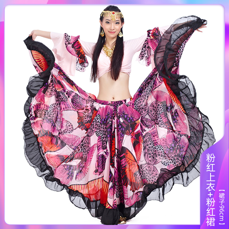 Picture of Big flower skirt suit 720 degree belly dance professional skirt charm 23 meters big skirt source factory outlet