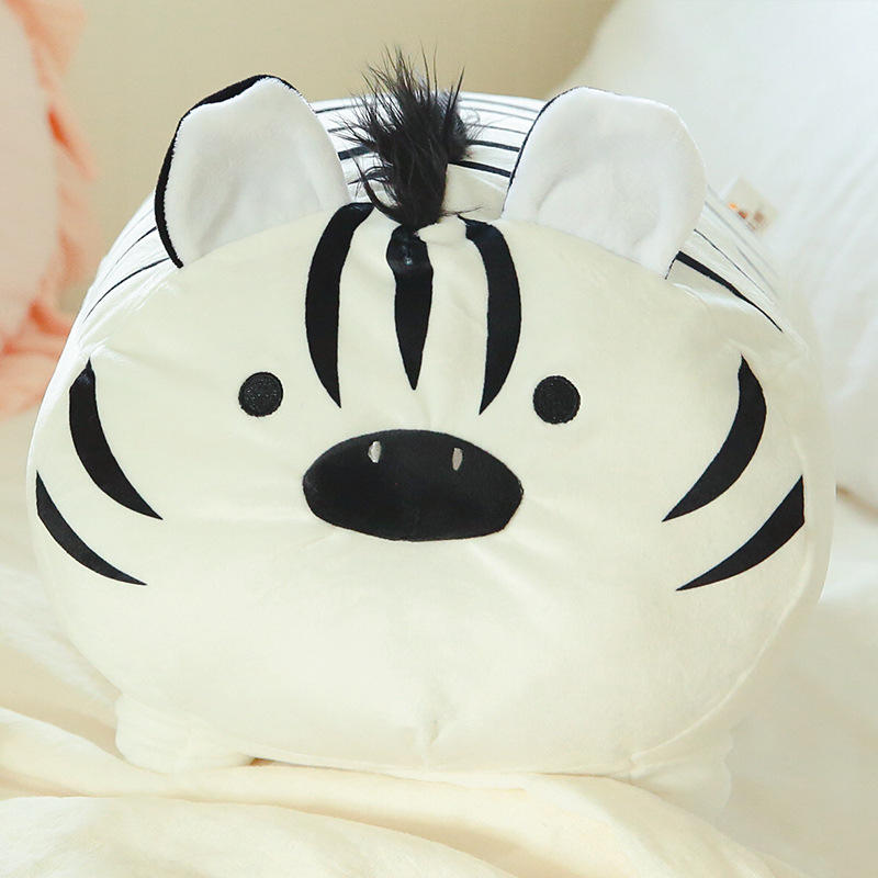 Picture of Large Grabber Doll down Cotton Elastic Super Soft Lying Posture Zebra Creative Pig Mouth Zebra Tiger Toy Doll