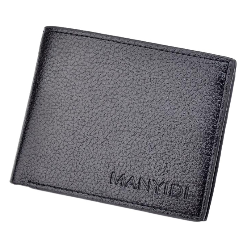 New wallet short men's driver's license thin wallet 30% discount horizontal business casual litchi pattern retro soft wallet