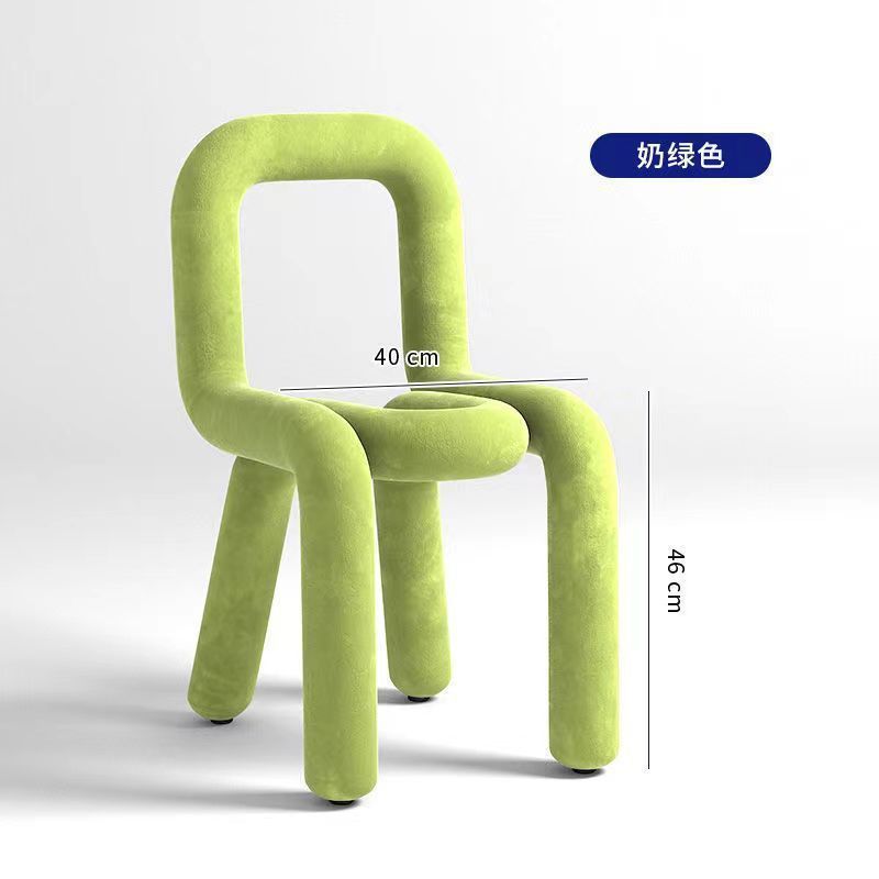 Picture of Unique Dining Chair Creative Comfortable Coffee Shop Studio Styling Manicure Stool Internet Celebrity Chair with Backrest Internet Celebrity Model