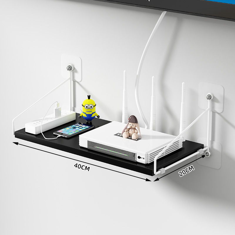 Picture of Cross-Border Wholesale Router Storage Rack for Tv Set-Top Boxes, Wall-Mounted Wifi Storage Rack Without Drilling