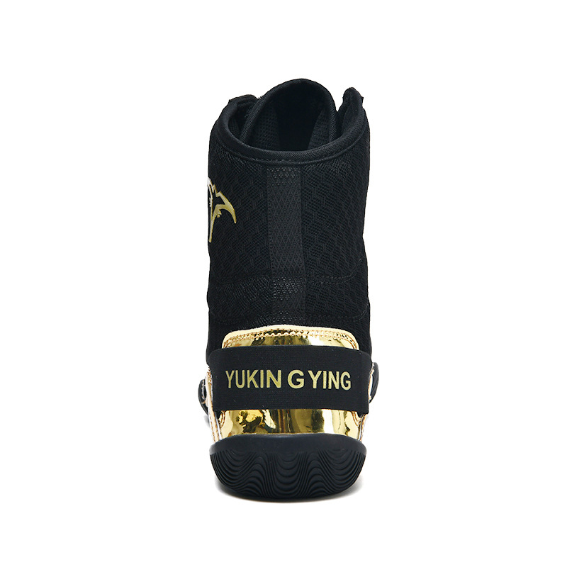 Picture of Boxing Shoes High-top Boys and Girls Sanda Fighting Fighting Training Shoes Adult Fitness Weightlifting Martial Arts Shoes Wrestling Shoes