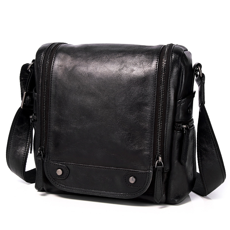 Picture of Summer New Retro Bag Top Layer Cowhide Men's Handmade Leather Bag Men's Genuine Leather Men's Bag Crossbody Bag Men's Shoulder Bag Men