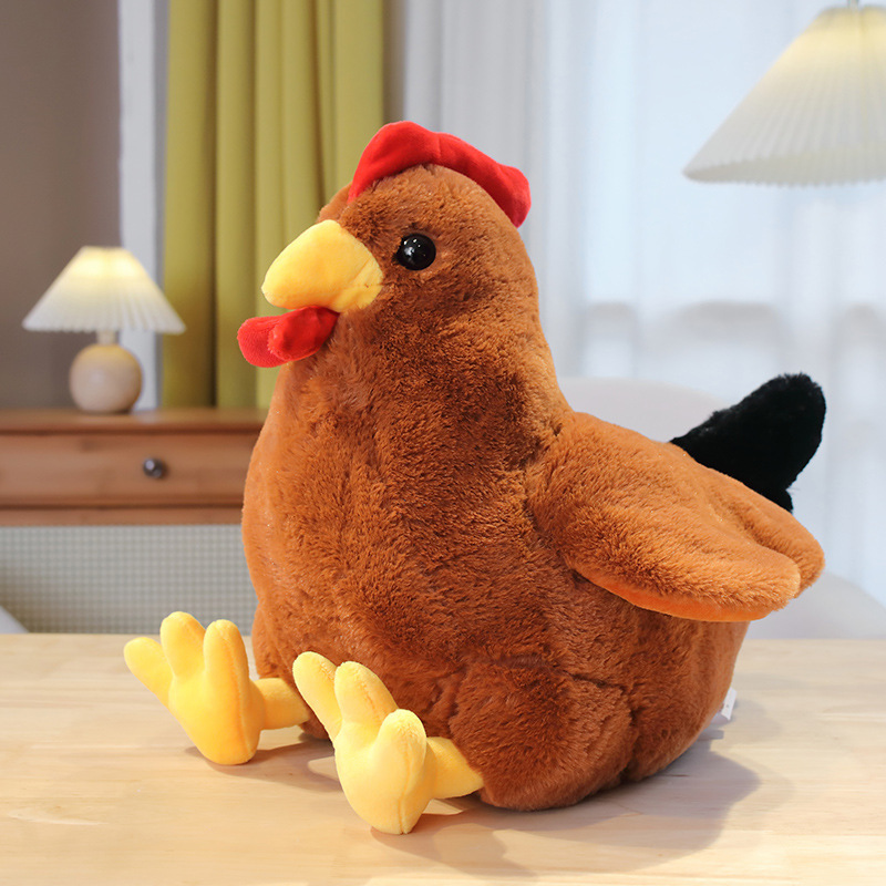 Picture of Simulation Creative Soft and Cute Skin-Friendly Two-Color Big Rooster Doll Plush Toy Doll Large Grabber Doll Cross-Border