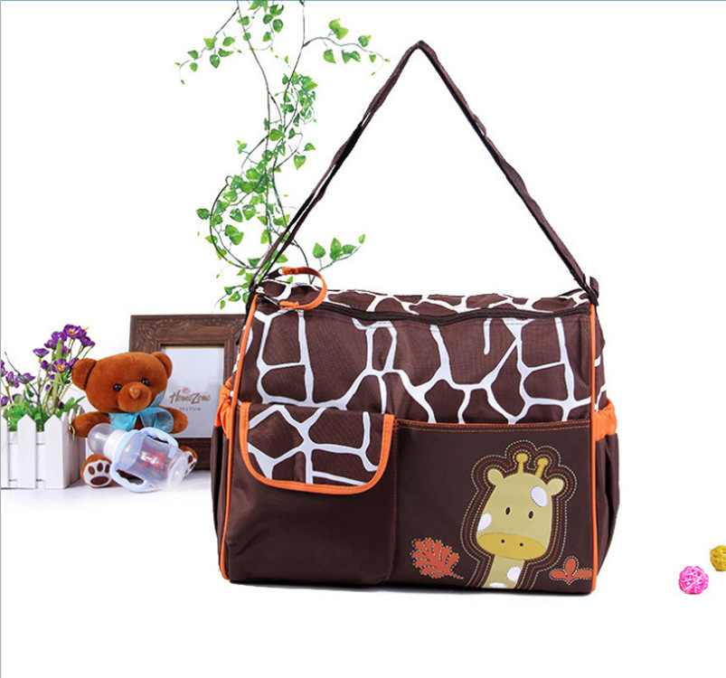 Picture of Factory Wholesale Fashion Cartoon Giraffe Mommy Bag Large Capacity Multifunctional Crossbody Shoulder Mommy Bag Wholesale