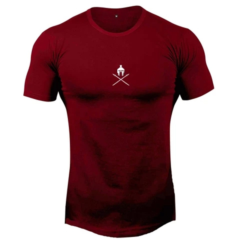 Picture of 2020 summer muscle running sports training short sleeve men's leisure slim cotton T-shirt fitness clothing factory direct sales