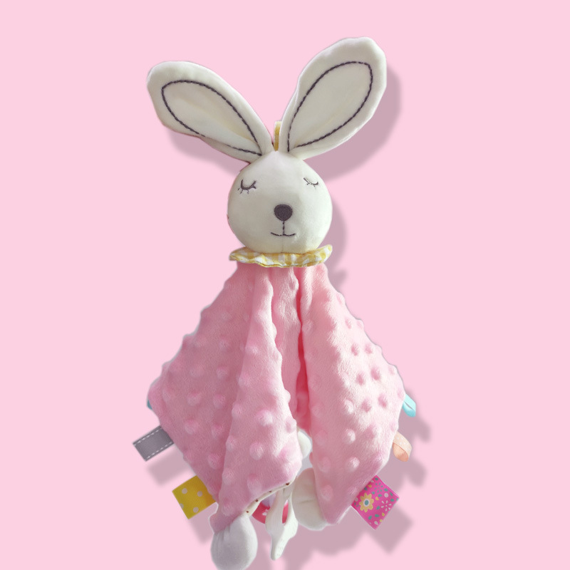 Picture of Baby comfort towel bean label can be imported to coax sleep doll baby early education to comfort doll cartoon doll wholesale