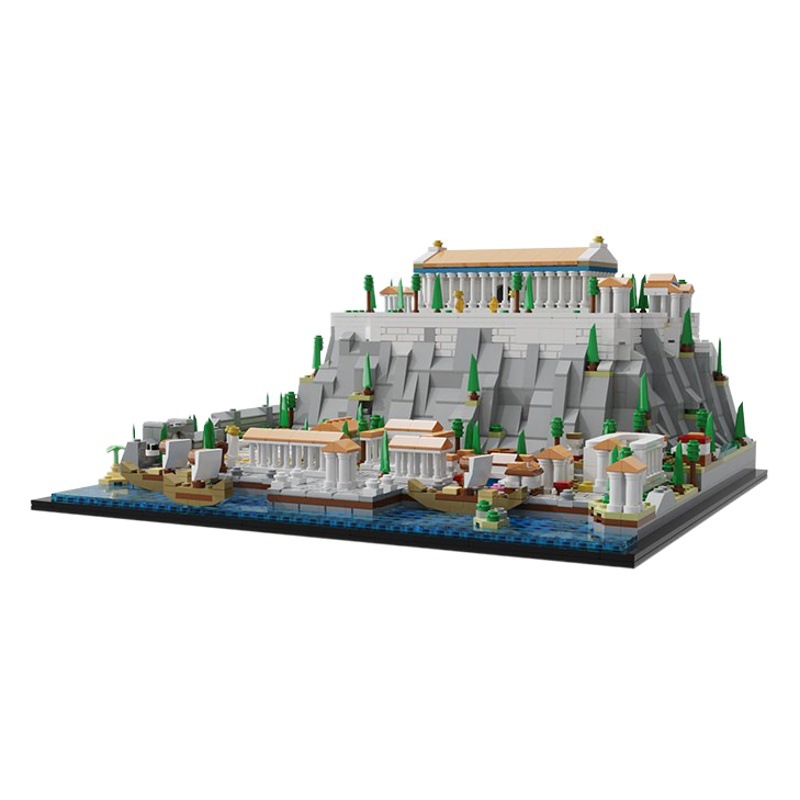 Assembled Toys Greek Ancient Architecture Acropolis Home-made Building Block Architecture Street View MOC-compatible Lego Model