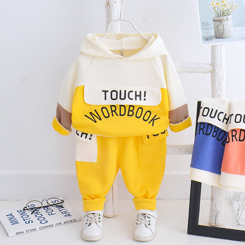 Picture of Foreign trade new autumn children's clothes suit baby long-sleeved zipper jacket coat trousers two-piece set delivery
