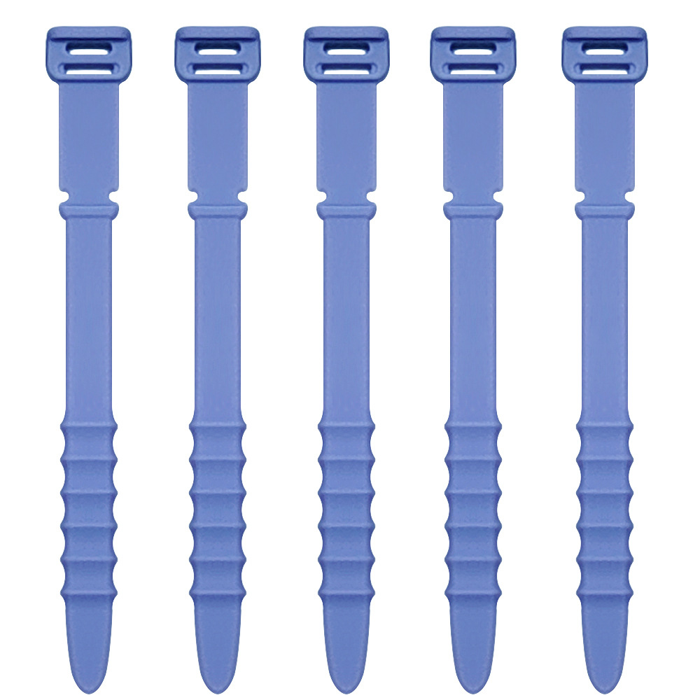 Picture of Fishbone Silicone Cable Organizer Data Cable Storage Tie Headphone Cable Winder Strap Cord Organizer