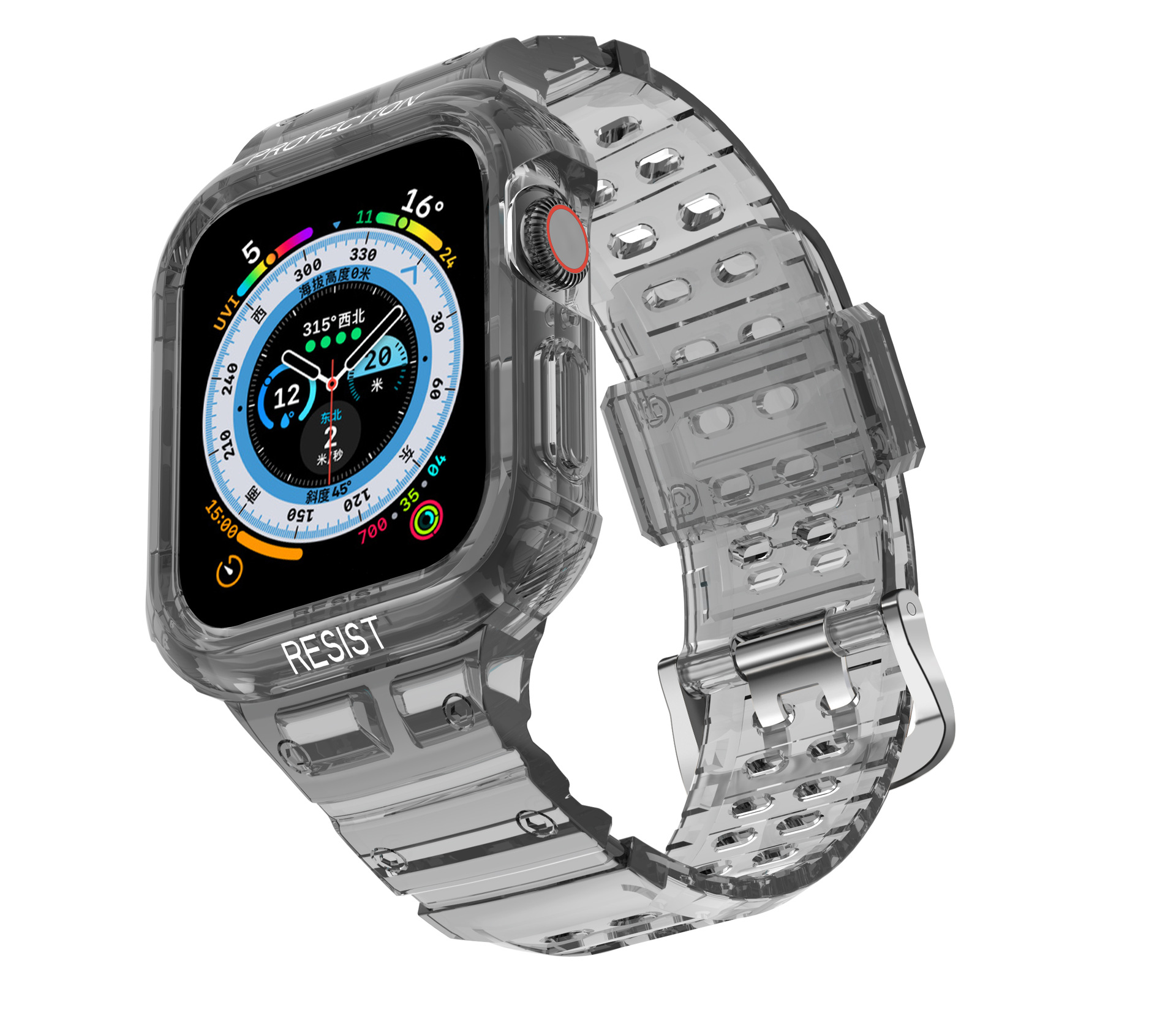 Picture of For apple watch Apple Watch Strap iwatch1 ~ 9 Generation TPU One-piece Strap Transparent Step
