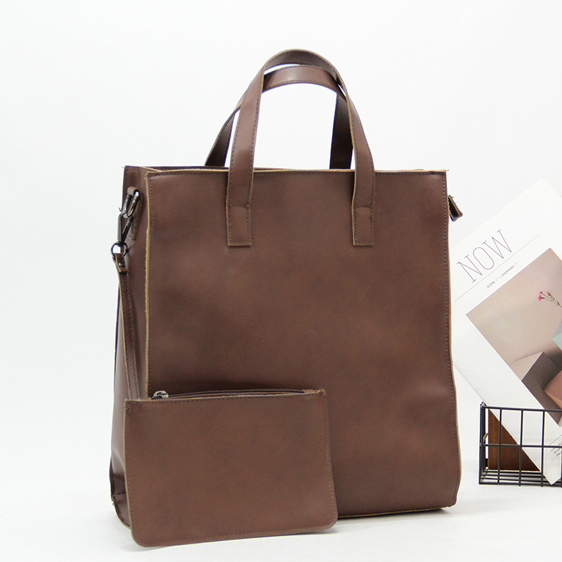 Men's Bag Handbag Small Trend Briefcase Crazy Horse Leather Shoulder Bag Trendy Large Capacity Crossbody Bag