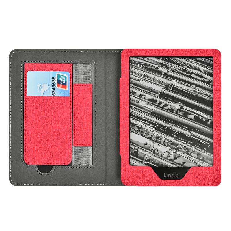 Picture of Suitable for Kindle Paperwhite65 Linen Texture Stand Protective Cover 2024 Youth Version 6inch Protective Cover