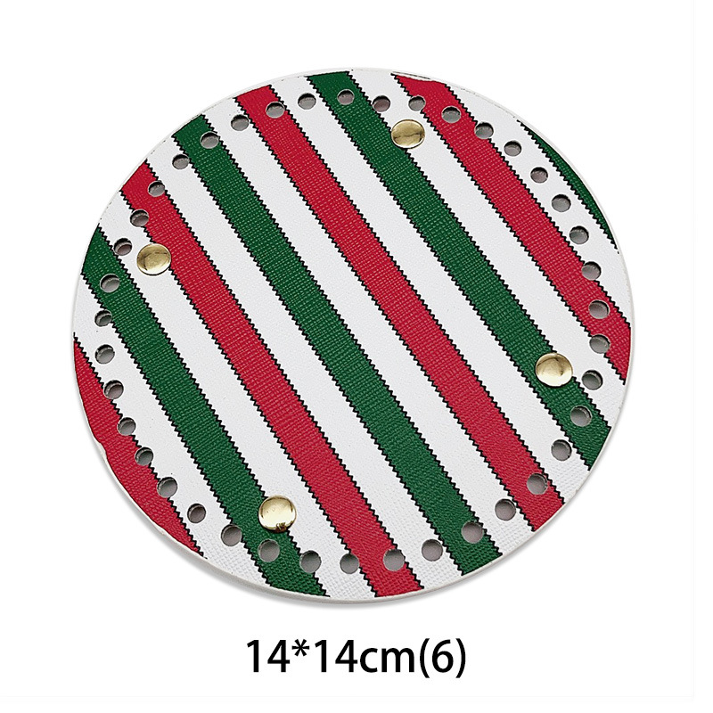 Picture of Spring and Summer handmade needle hook woven handbag DIY bag bottom plate accessories 25 * 12cmPU leather printing bag bottom base