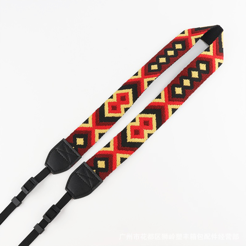Picture of SLR Camera Shoulder Strap Camera Strap Waterproof Shock Absorbing Decompression 3.8cm Ethnic Jacquard Camera Strap