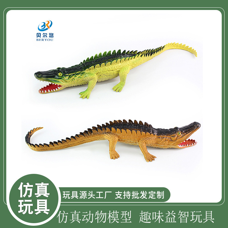 Cross-border New Strange Voice Nile Crocodile Model Toys Vinyl Crocodile Tricky Vent Stall Toys Hot Sale