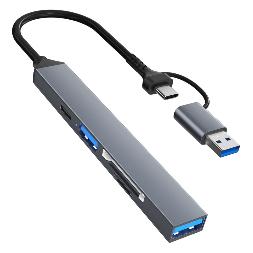type-c docking station hub card reader five-in-one hub SD/TF dual card slot USB 3.0 extender