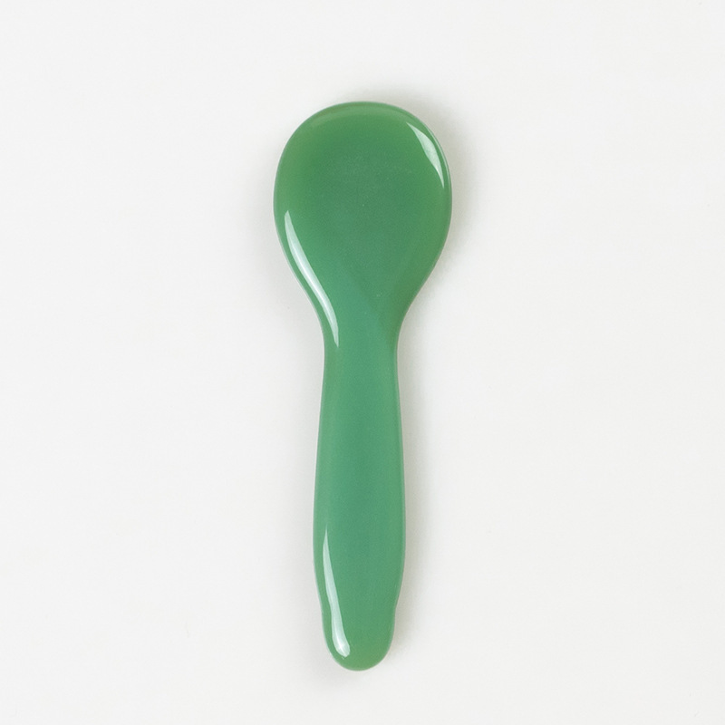 Picture of Green Synthetic Jade Scraping Massage Board Beauty Pulling Stick Beauty Salon Home Face Face Eye Whole Body