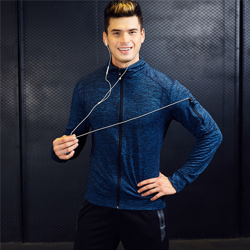 Picture of Running Clothing Jacket Men's Fitness Clothing Sports Quick-drying Windproof Morning Run Gym Training Long Sleeve Jacket Spring and Summer