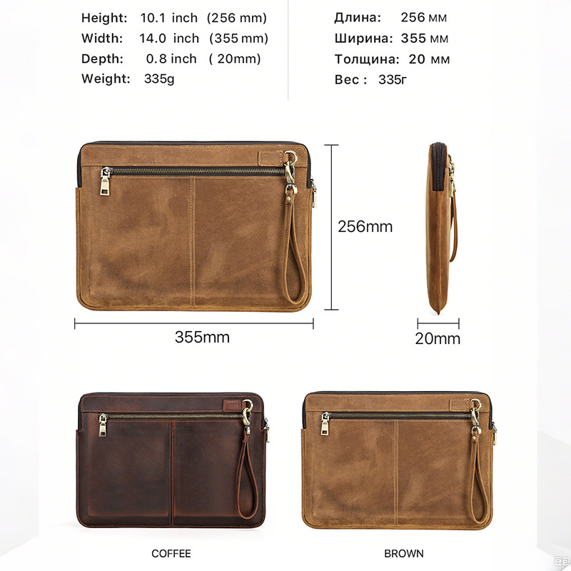 Picture of Suitable for new macbookpro14 protective case genuine leather apple laptop cowhide liner bag wholesale