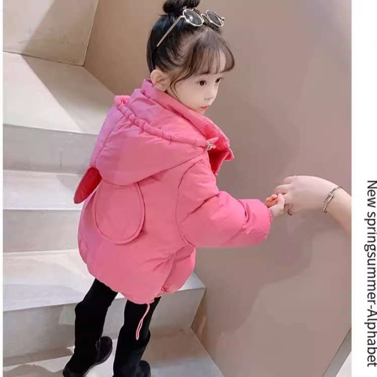 Girls' cotton-padded coat winter clothing 2023 Korean style new style little girl Western style thickened cotton-padded coat children's down cotton-padded jacket fashion