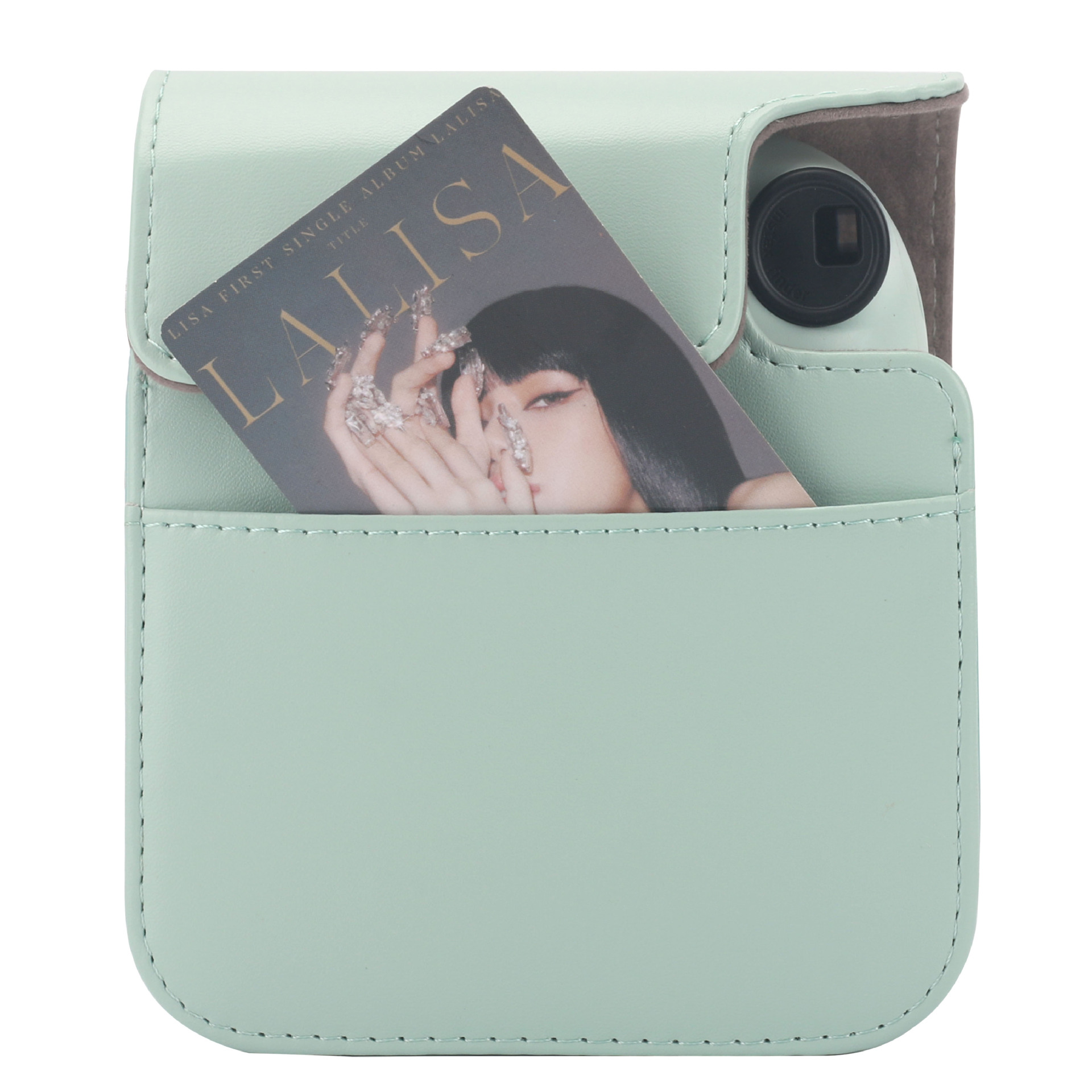 Picture of Dropshipping Polaroid Mini12 Cartoon Green Bottom Duck Camera Bag Magnetic + Back Pocket Storage Photo Style