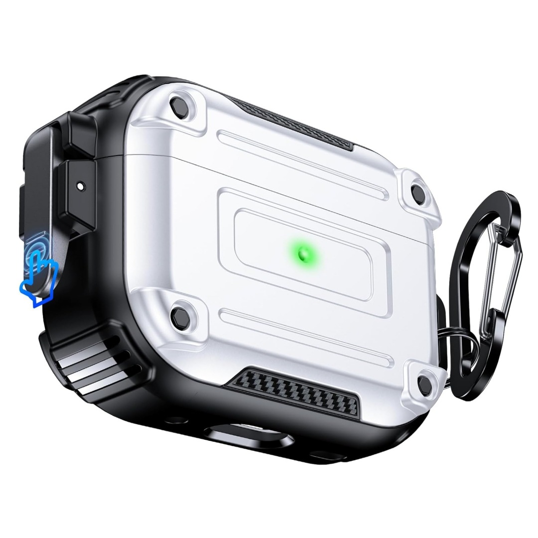Picture of Cross-Border New Airpodspro2 Second Generation Headphone Case Suitable for Apple Airpods4 Buckle Bluetooth Protective Case