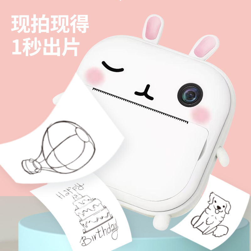 Picture of New HD Mini Dual Camera Stand-up Camera Children Polaroid Thermal Printing Digital Camera