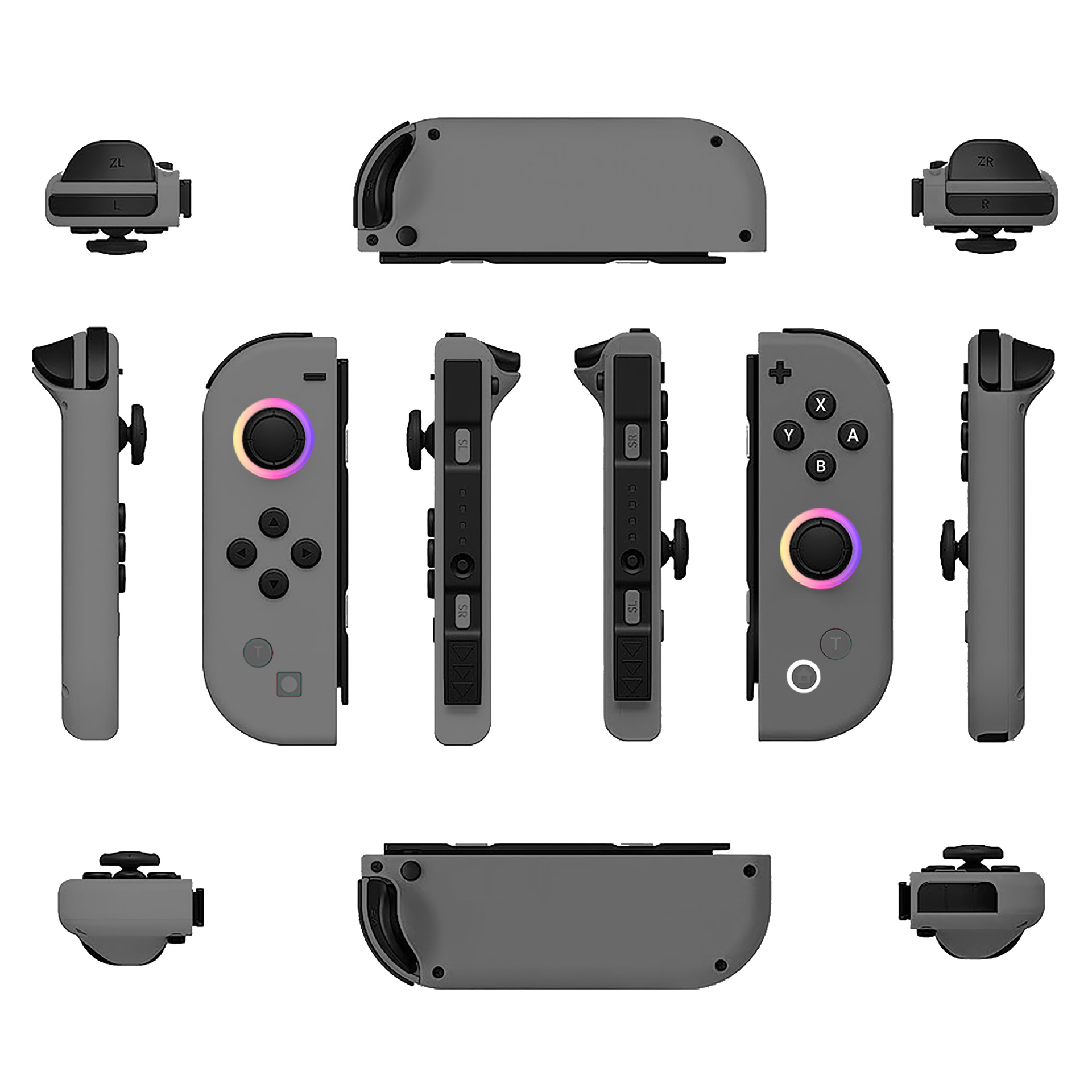 Picture of joycon handle ns left and right handle with six-axis vibration somatosensory switch handle rocker RGB aperture JC172