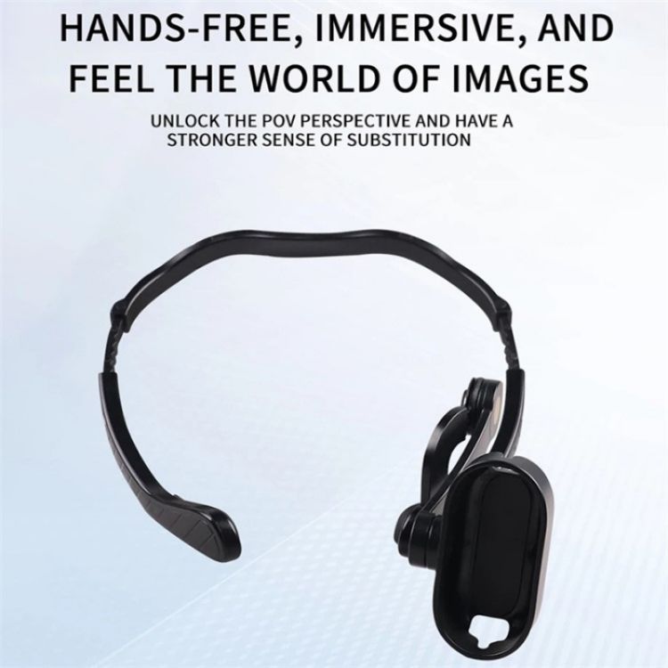 Picture of Sports Camera Thumb Camera Neck Hanging Lightweight and Easy to Carry Neck Hanging Thumb Camera Adaptable Ear Hanging Bracket