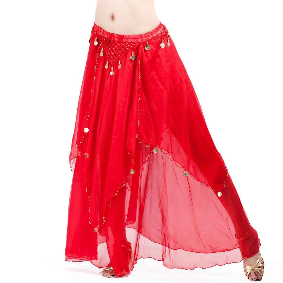 Picture of Less cloth chiffon long gauze skirt selection quality affordable belly dance skirt source factory primary supply