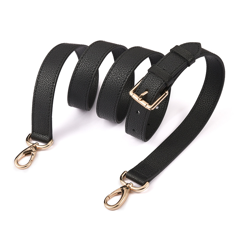 Picture of Ma Huangshi MHS-A-3 Black Litchi Pattern Adjustable Women's Bag Strap Single Buy Replacement Bandwidth Shoulder Strap Crossbody