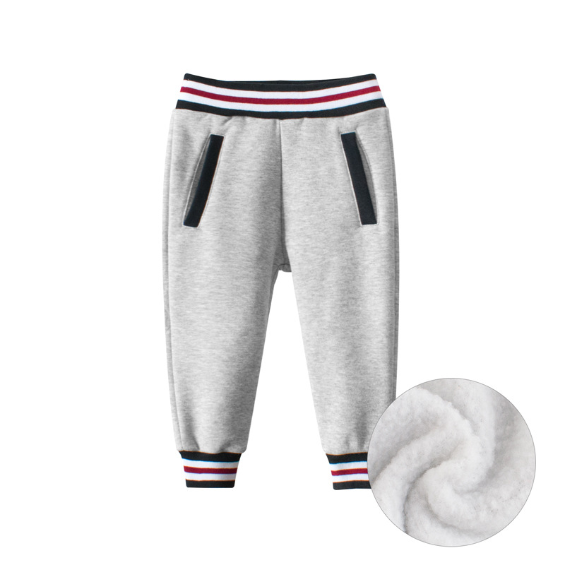 Picture of 27Kids Brand Clothing Korean Style Kidsren's Clothing Autumn New Product 2024 Boys' Sweatpants Plus Velvet Kidsren's Pants Wholesale