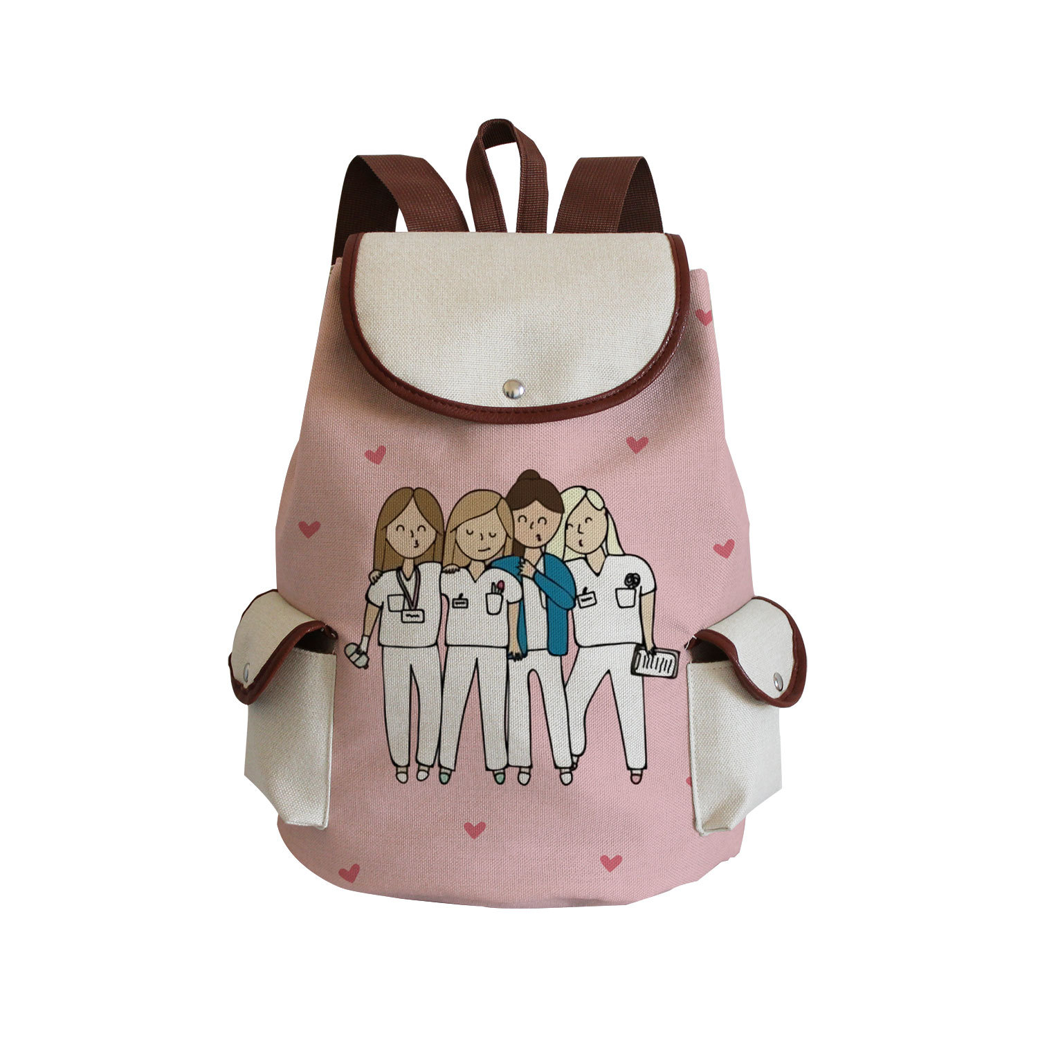 Picture of Cross-border Nurse Printed Backpack Medical Printed Large Capacity Backpack Cartoon Pattern Student Schoolbag Wholesale