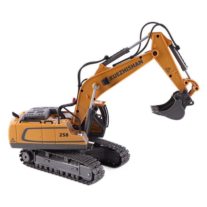 Cross-Border 11-Channel Alloy Remote Control Car Crawler Excavator Kidsren's Engineering Vehicle Remote Control Toy Excavator Wholesale