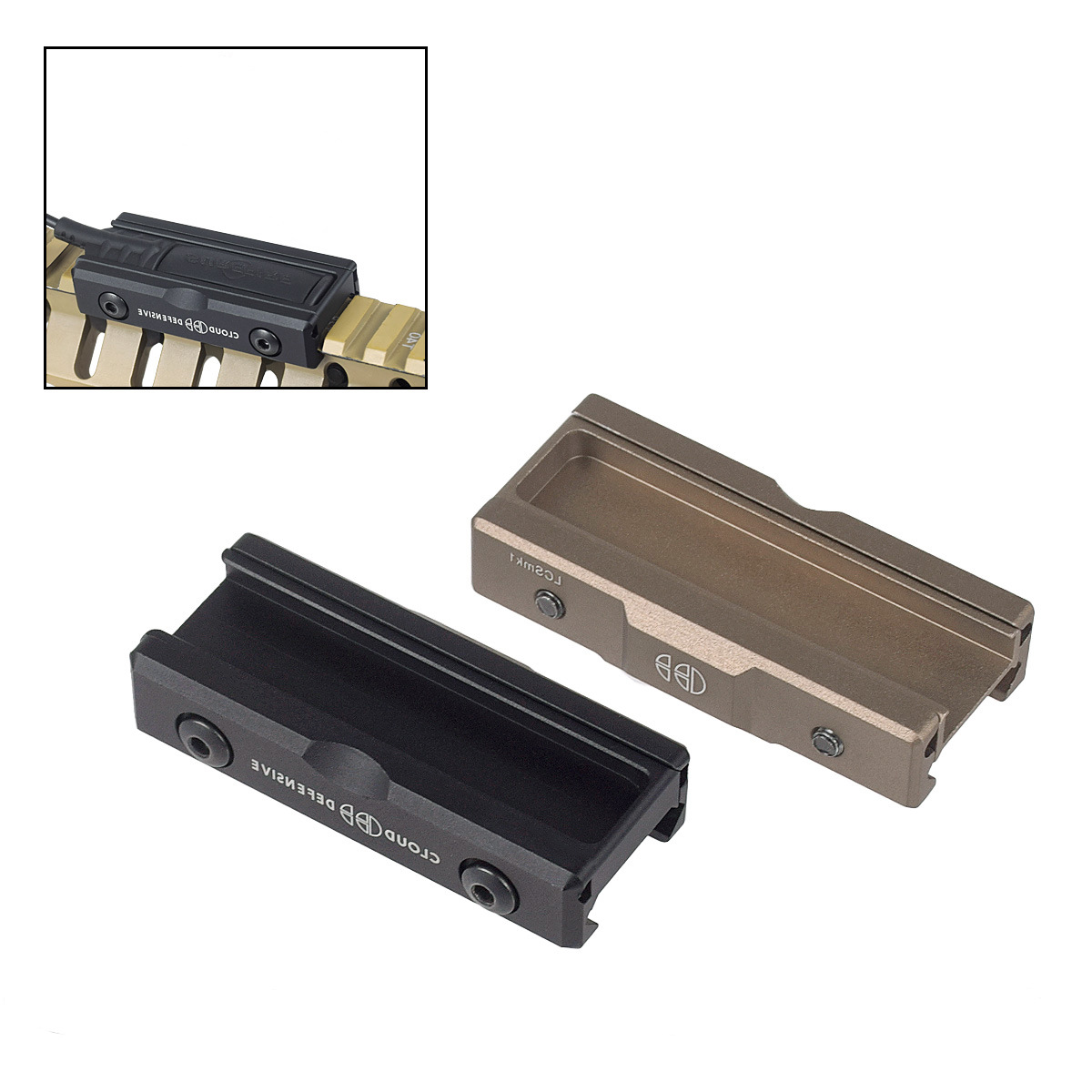 Outdoor Tactical Peq Flashlight Rat Tail Metal Holder Sf Flashlight Dbal-A2 Laser Box Rat Tail Slot Switch