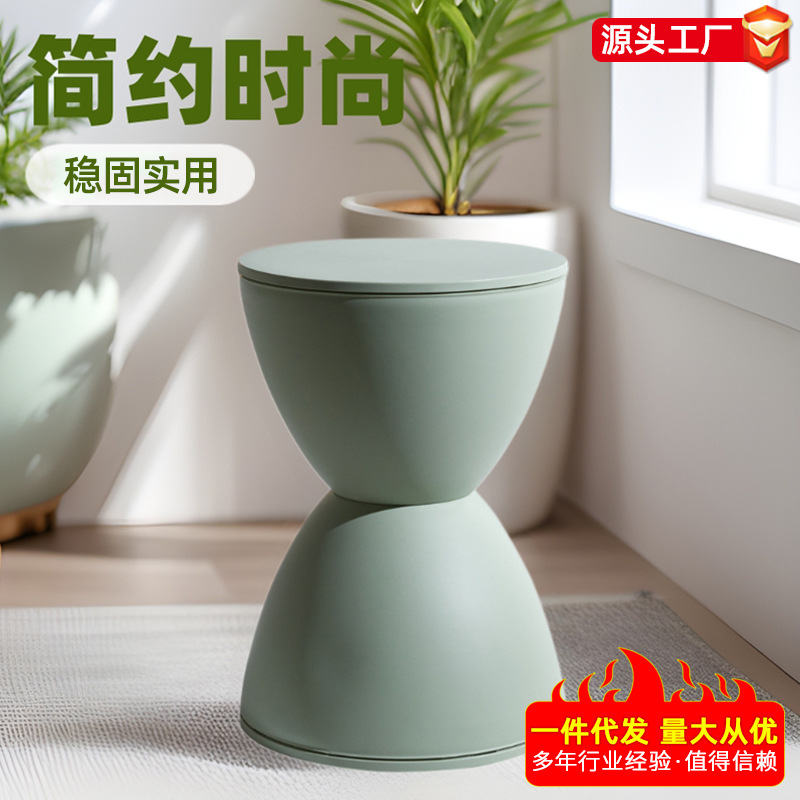 Picture of Prince Stool Nordic Style Plastic Round Stool Fashionable Simple Low Stool Simple Modern Adult Household Shoe Changing Children's Meal Stool