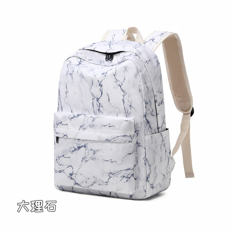 Picture of New Casual Schoolbag Three-piece Set Female Middle School Student Backpack Men's Lunch Handbag Simple Large Capacity Computer Bag