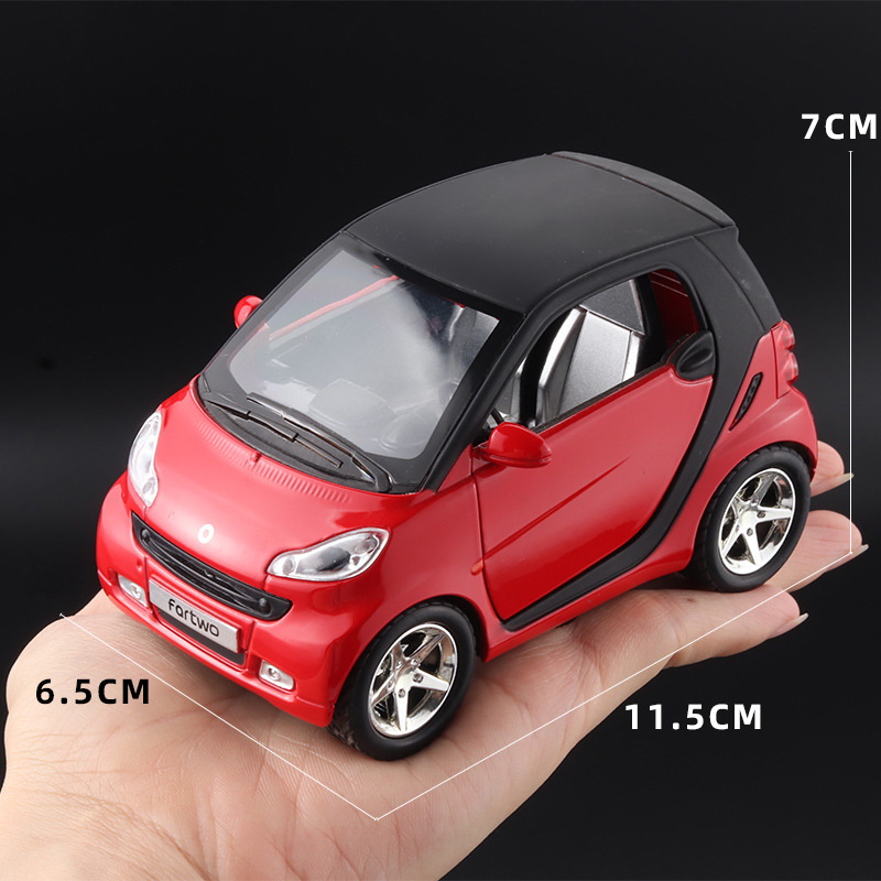 Smart Alloy Car Model with Sound and Light Pull Back Door Cute Boy and Girl Car Toy Decoration Wholesale