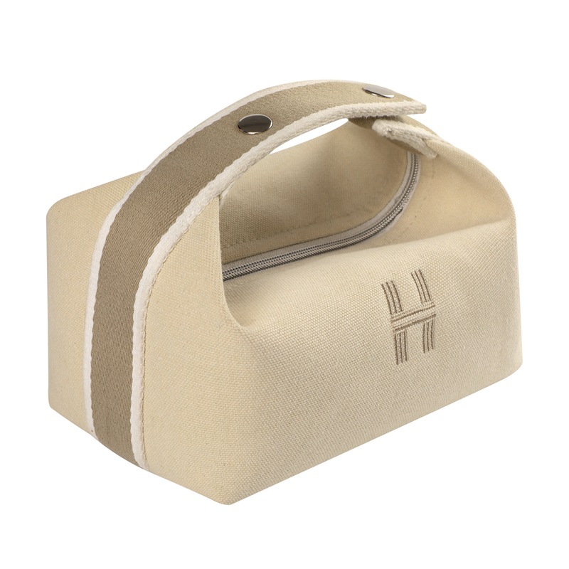 Picture of Cosmetic Bag Advanced Sense Simple Portable Size Capacity Portable Cosmetic Storage Bag Women's Internet Celebrity Canvas Toiletry Bag