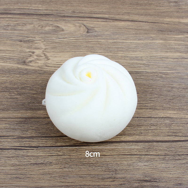Picture of PU slow rebound simulation steamed buns dumplings flower roll model fake food food decompression pinch music toys