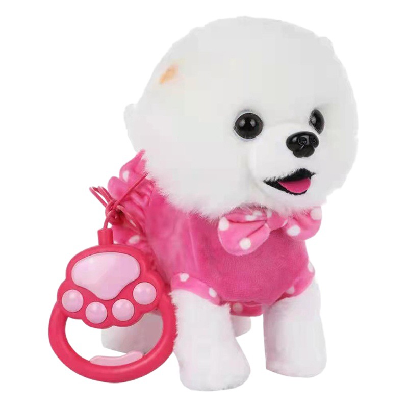 Cross-border simulation electric toy dog children's cute plush pet remote control sound toy electric dog