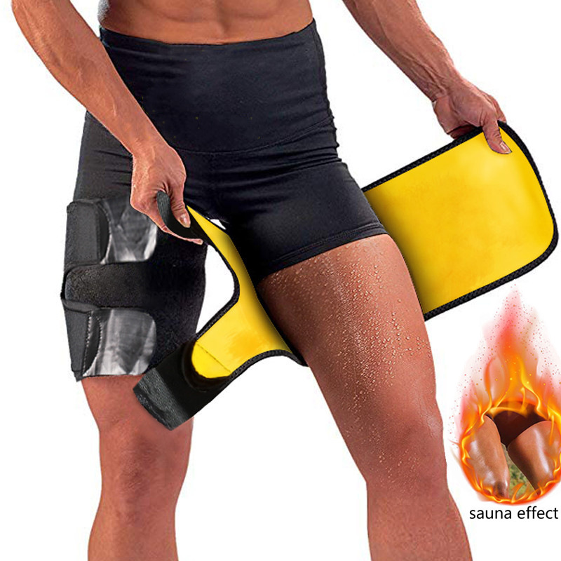 Picture of Amazon Cross-border Sports Leg Protection Belt Adjustable Sweat Plastic Leg Belt Thigh Binding Belt Fitness Protector Knee Protection Belt