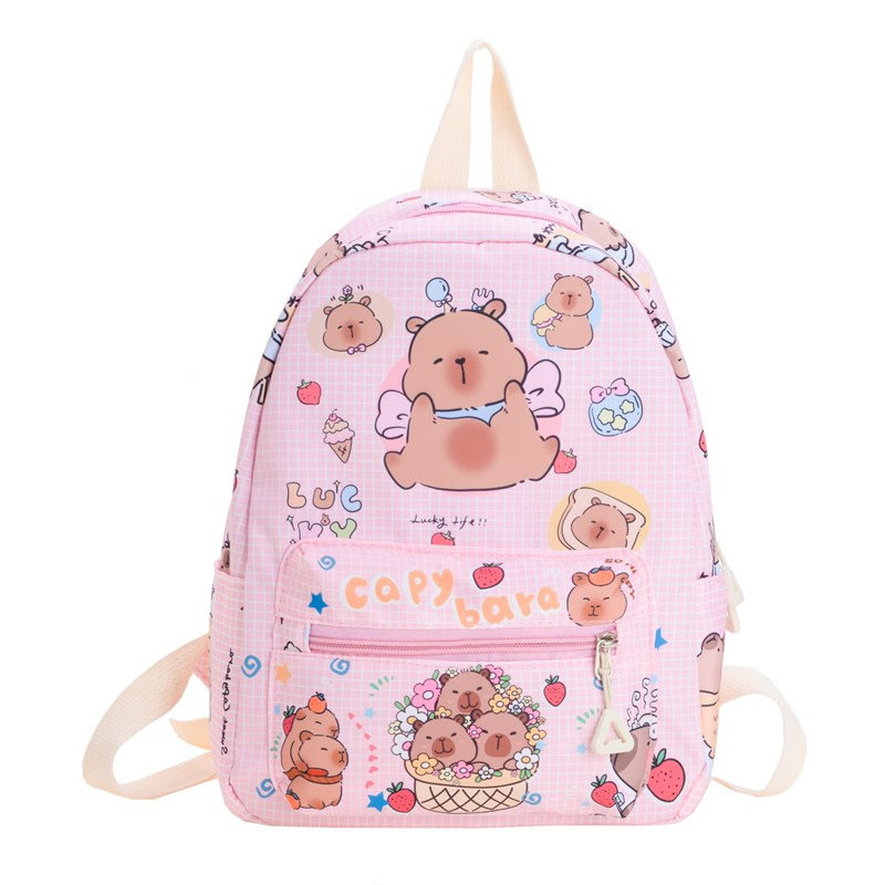 Picture of Cartoon Cute Large Capacity Kindergarten Backpack Children's Schoolbag Primary School Student Cartoon Bear Print Nylon Backpack